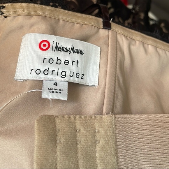 Robert Rodriguez Strapless Party Black Lace Cocktail Dress Size 4 Brand - Picture 5 of 11